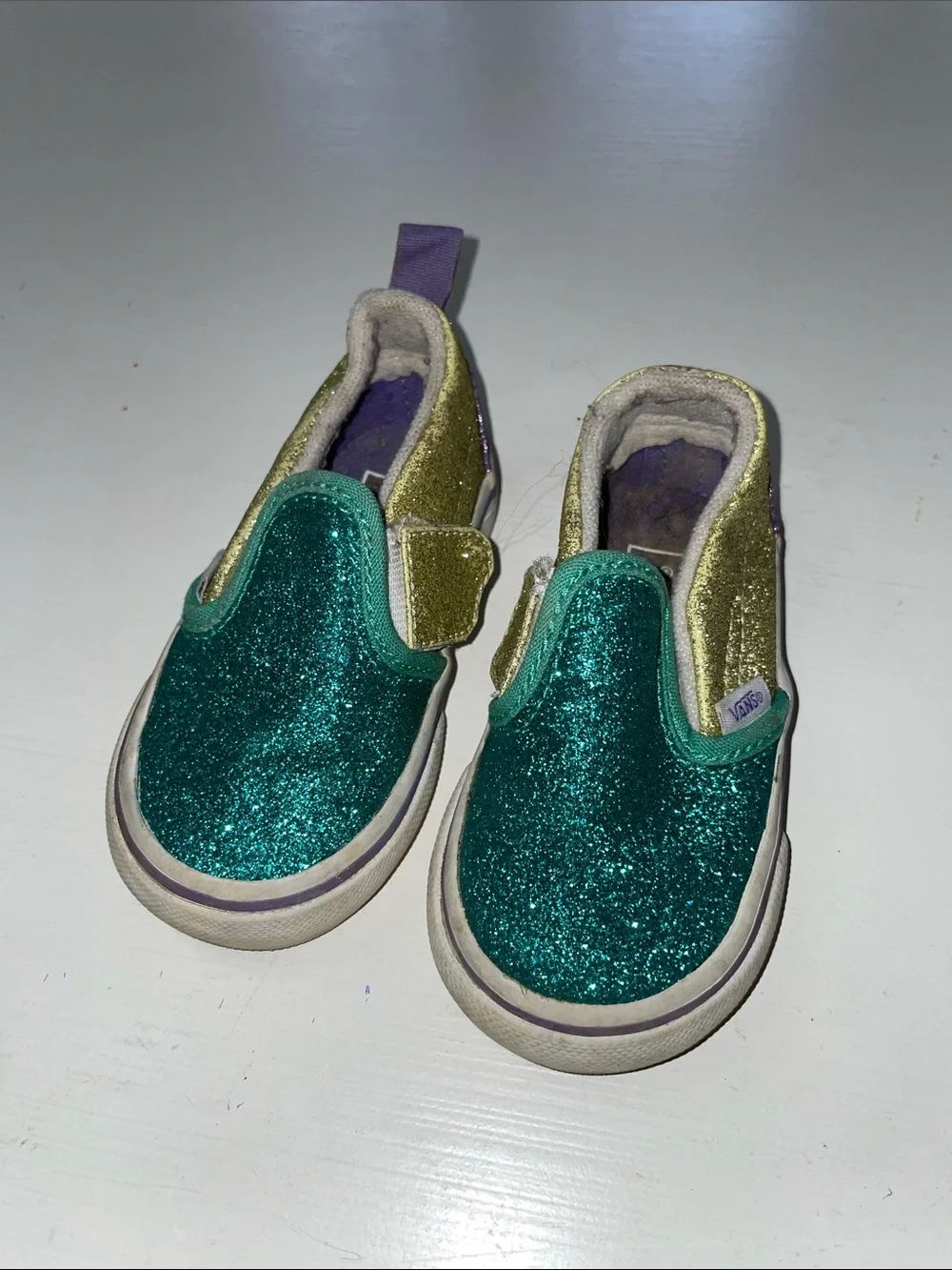 Vans Glitter baby girl shoes size 4